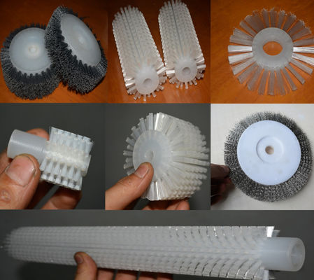 Horse Tail Weld Scale Galvanized Metal  PVC Cylindrical Roller Brush