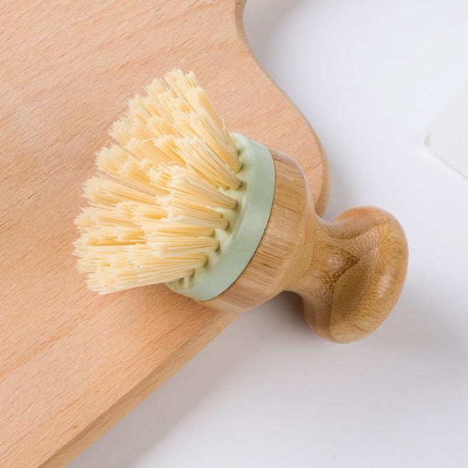 Migliore spazzola di bambù naturale di vendita del piatto di Amazon per il vaso, impianto di lavaggio di pulizia della cucina del lavandino in verde ed in grigio