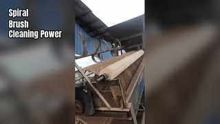 Guarda: Vetrina lavorazione e pulitura con rullo spazzola sagomato di grandi dimensioni